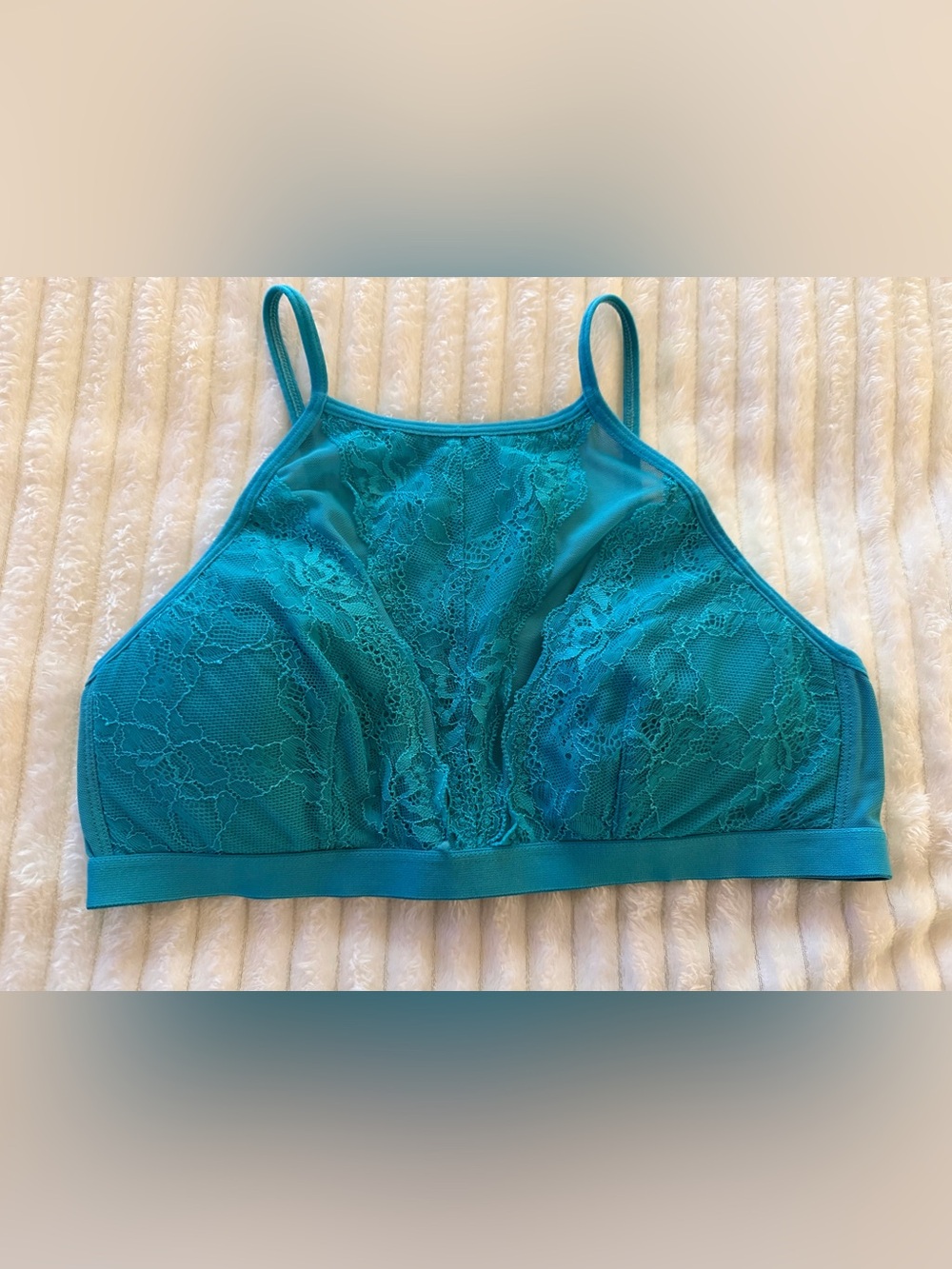 Women’s Teal Lace Bralette - Unbranded
